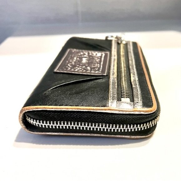 COACH Poppy Wallet Wristlet Black/Silver vintage ❤️ - Picture 3 of 8